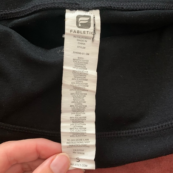 Fabletics Black Mesh Capri Leggings - Picture 6 of 6